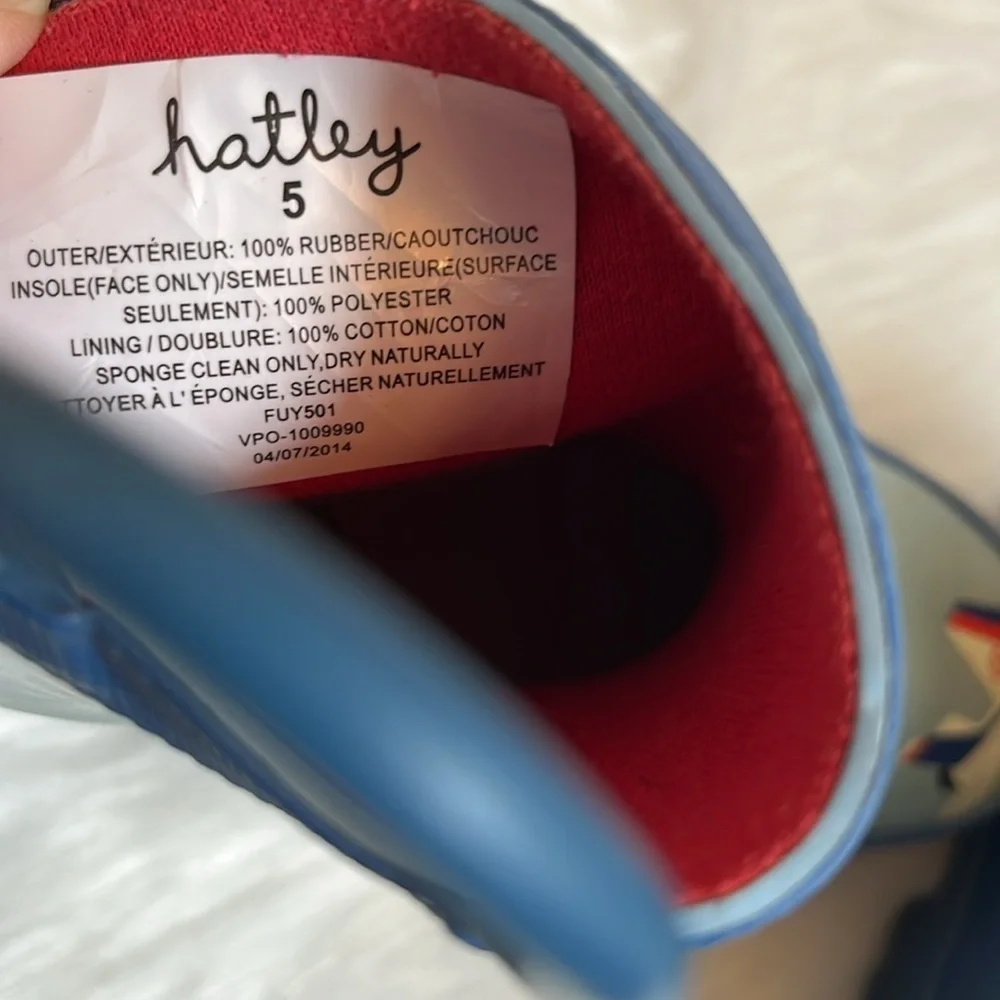 Hatley Blue Airplane Toddler Waterproof Rain Boots